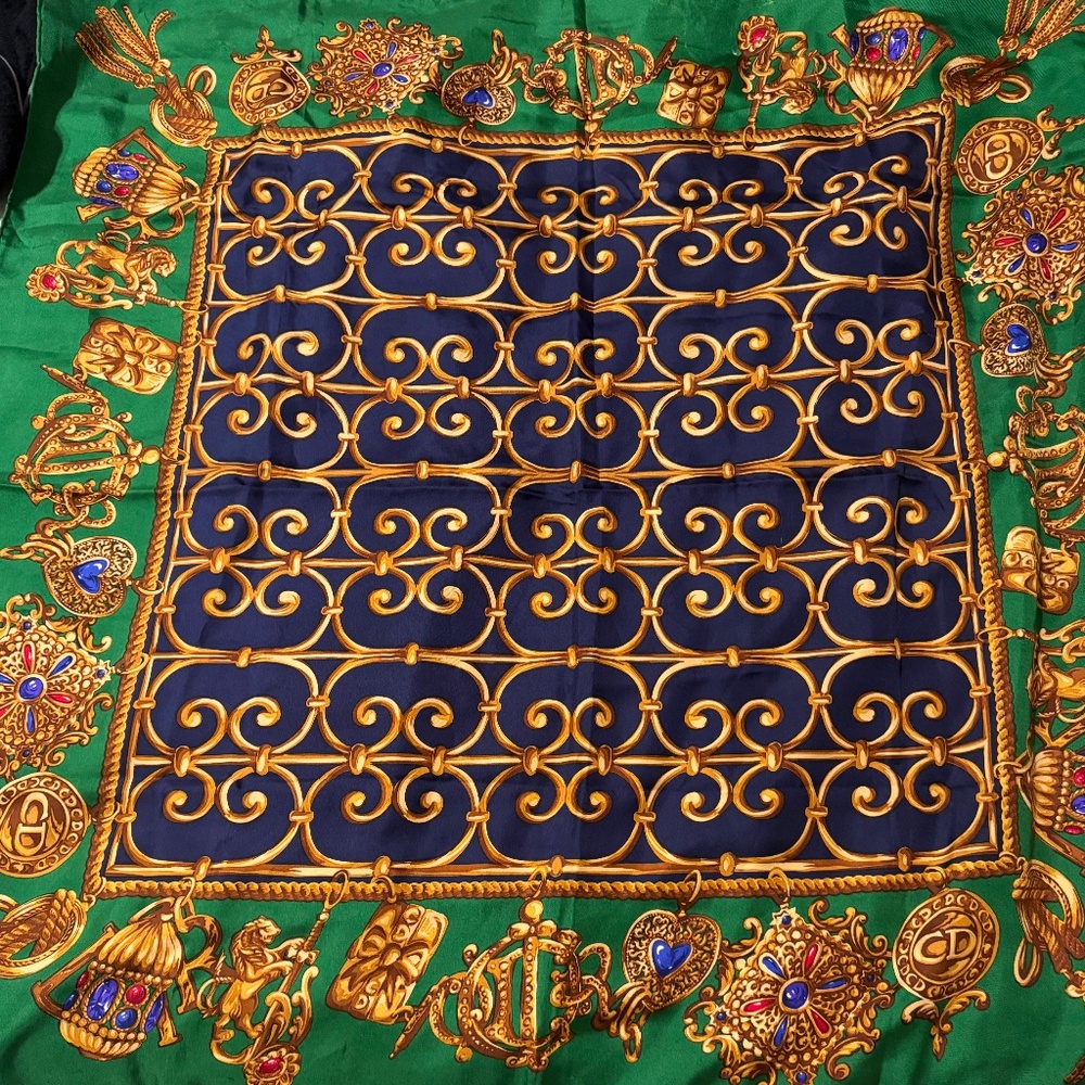 Christian Dior Scarf Green 34”
